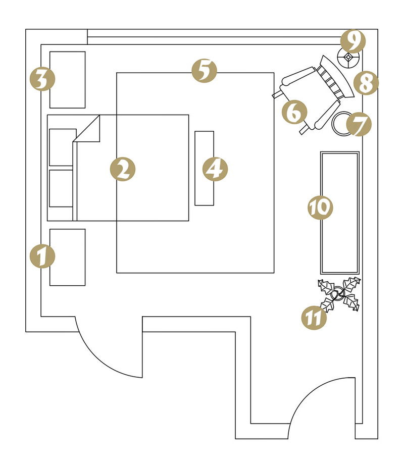 Online Designer Bedroom Floorplan