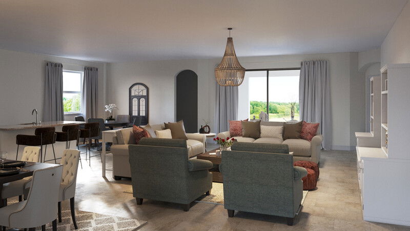 Modelo 3D Sala-Comedor del Diseñador en Línea 2