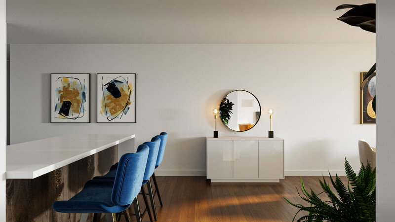 Online Designer Combined Living/Dining 3D Model thumbnail3