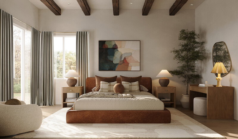 Online Designer Bedroom 3D Model 3