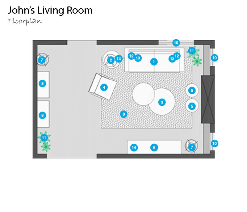 Online Designer Living Room Floorplan