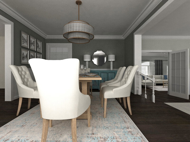 Online Designer Dining Room 3D Model thumbnail2