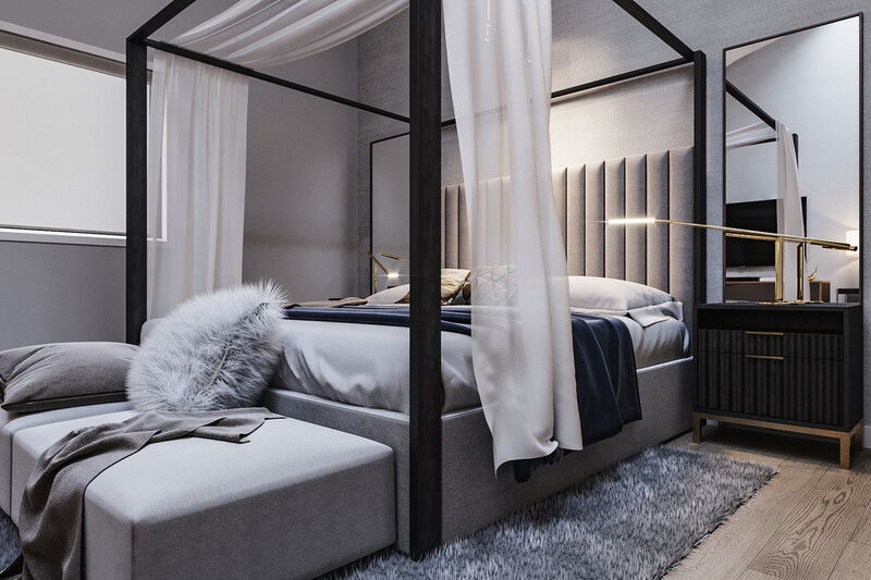 Modelo 3D de Dormitorio del Diseñador en Línea 2