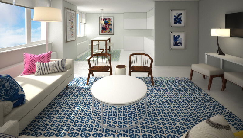 Modelo 3D Sala-Comedor del Diseñador en Línea 2