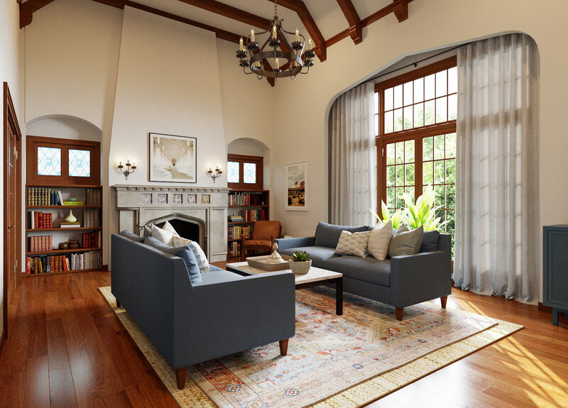 Online Designer Living Room 3D Model thumbnail2