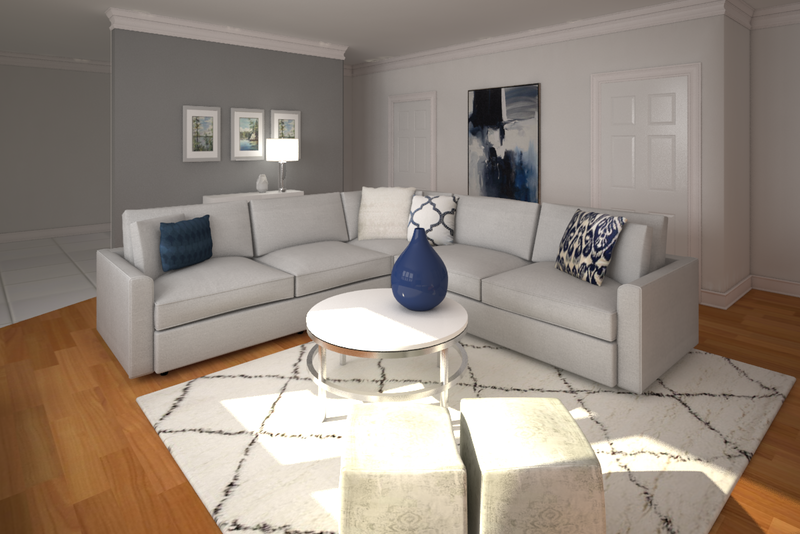 Online Designer Living Room 3D Model 3