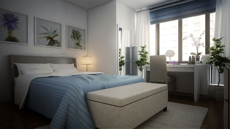 Online Designer Bedroom 3D Model 1