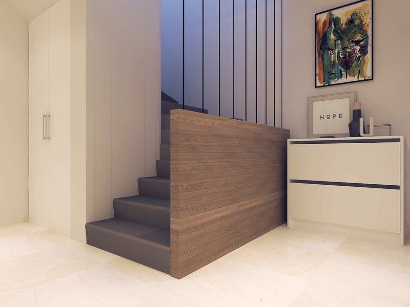Modelo 3D de pasillo/entrada de diseñador en línea 2