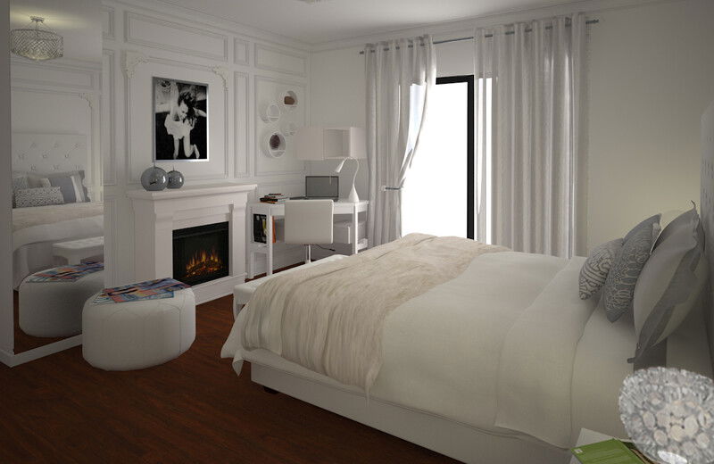 Online Designer Bedroom 3D Model 1