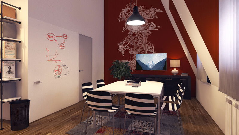 Modelo 3D de Negocio/Oficina de Diseñador en Línea 2