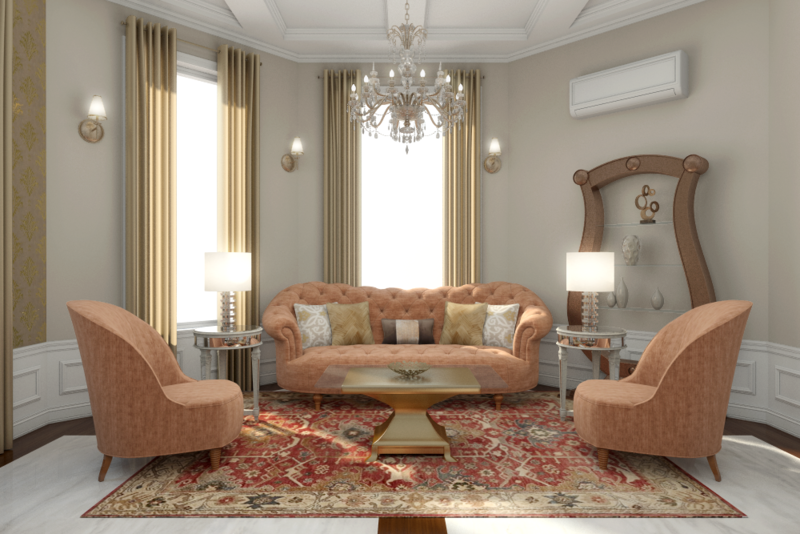 Miniatura del modelo 3D de sala de estar de diseñador en línea 3