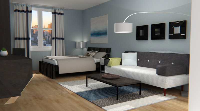 Online Designer Bedroom 3D Model thumbnail4