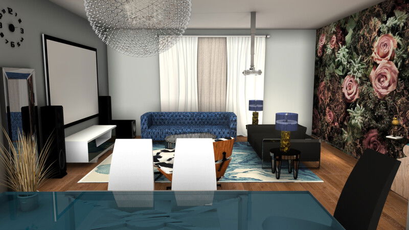 Online Designer Living Room 3D Model thumbnail1