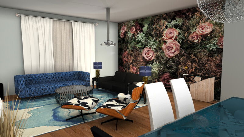 Online Designer Living Room 3D Model thumbnail2