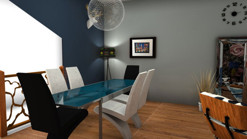 Online Designer Dining Room 3D Model thumbnail1