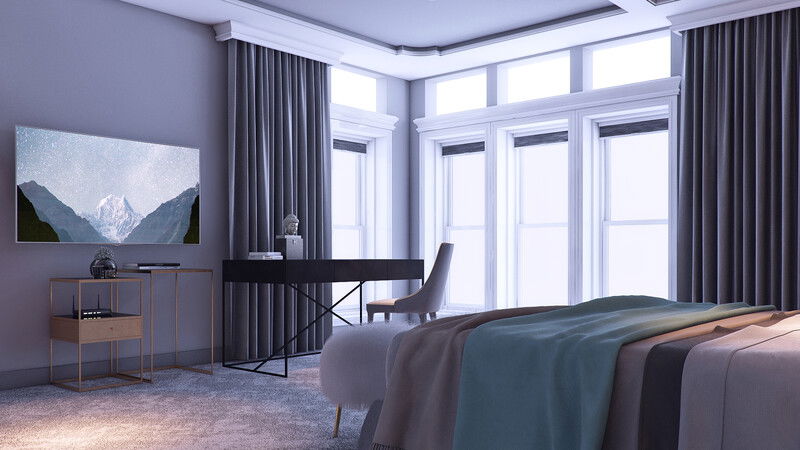 Online Designer Bedroom 3D Model 3