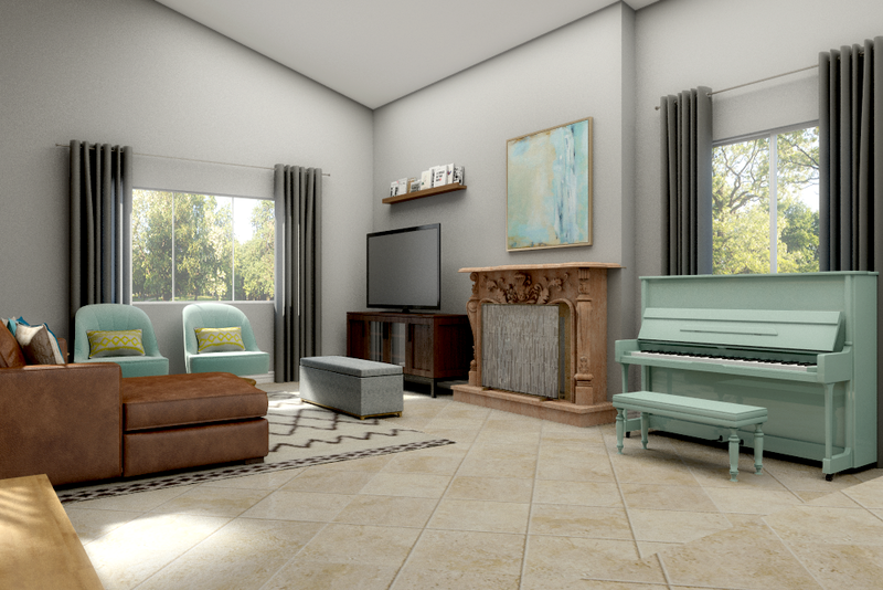 Online Designer Living Room 3D Model thumbnail2