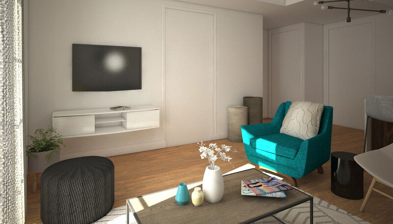 Online Designer Living Room 3D Model 1