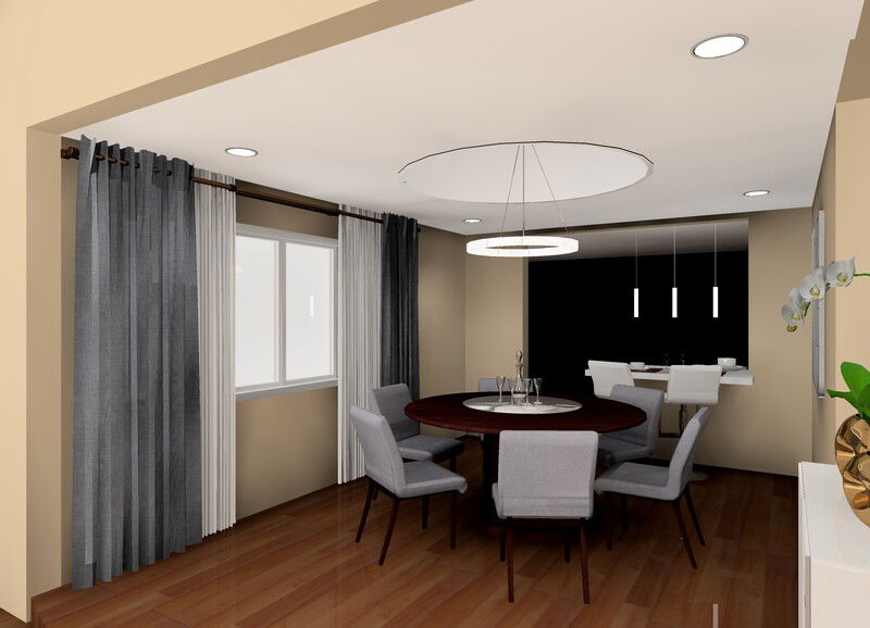 Online Designer Dining Room 3D Model 4