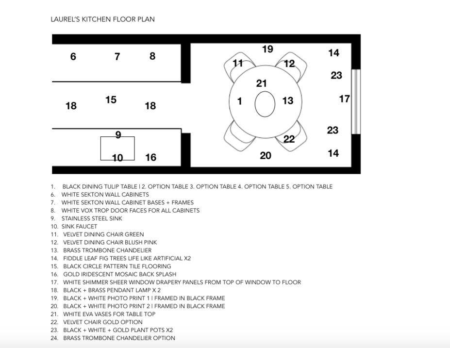 Online Designer Kitchen Floorplan