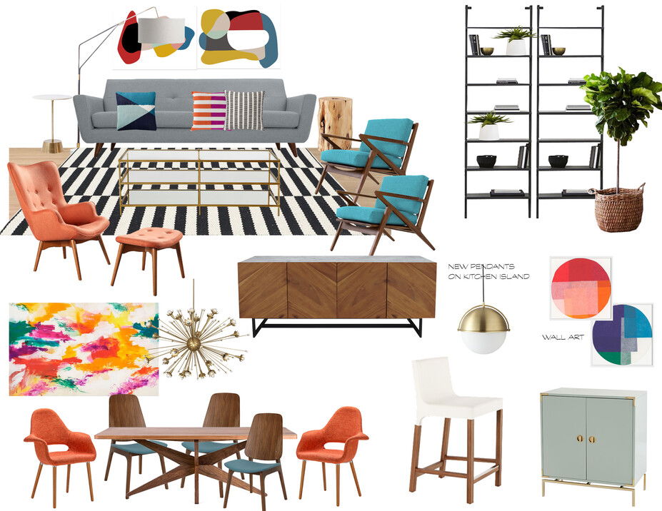 Online Designer Combined Living/Dining Interior Design Ideas