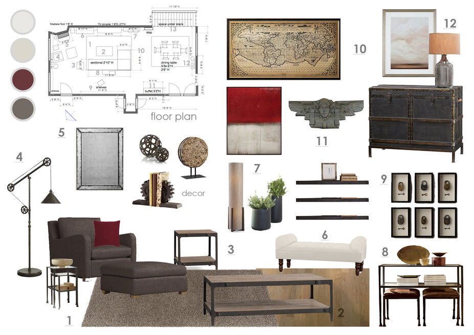 Online Designer Combined Living/Dining Interior Design Ideas