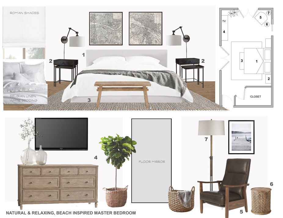 Online Designer Bedroom Moodboard