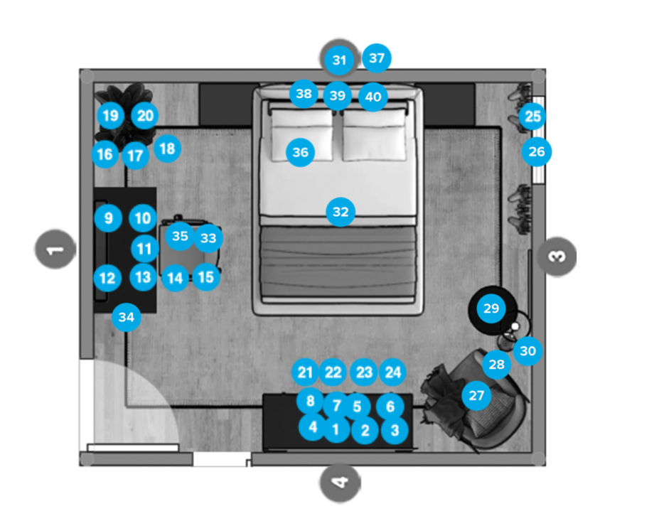 Online Designer Bedroom Floorplan