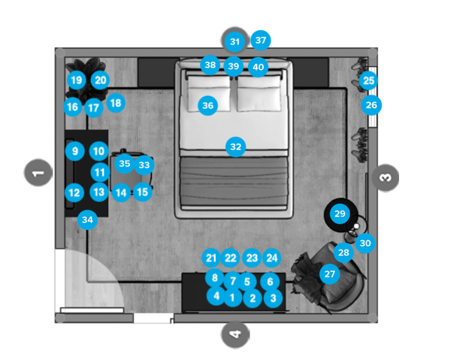 Plano del Dormitorio del Diseñador en Línea