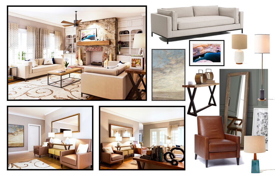 Online Designer Living Room Moodboard