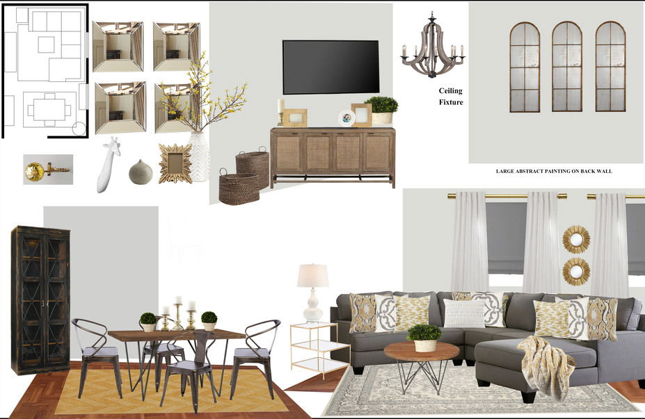 Online Designer Combined Living/Dining Interior Design Ideas