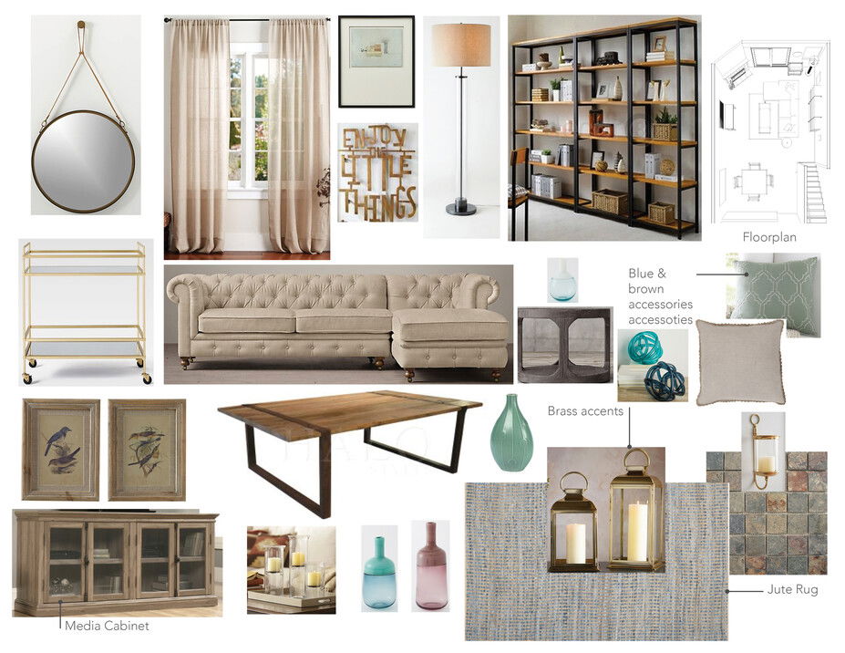 Online Designer Living Room Moodboard