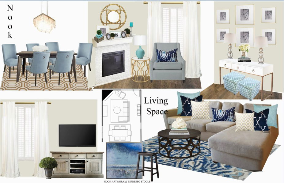 Online Designer Combined Living/Dining Interior Design Ideas
