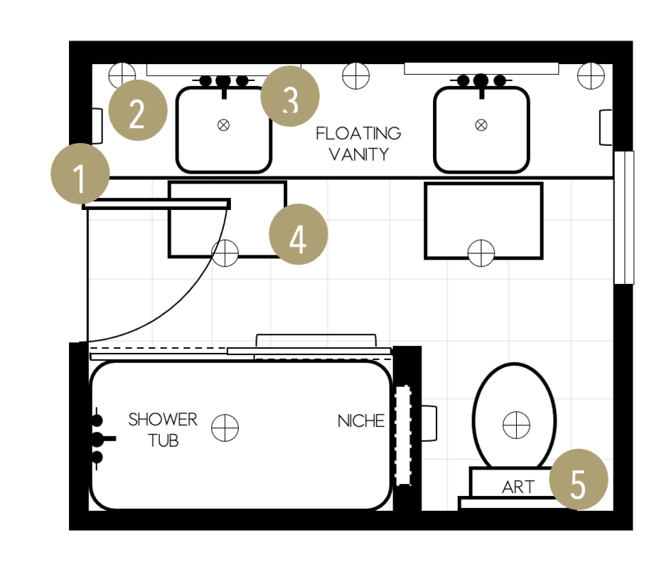 Online Designer Bathroom Floorplan