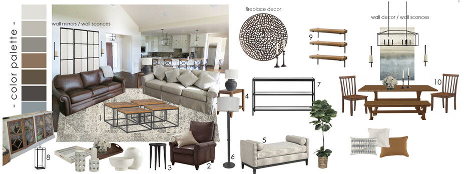 Online Designer Combined Living/Dining Interior Design Ideas