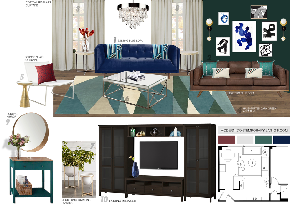Online Designer Living Room Moodboard