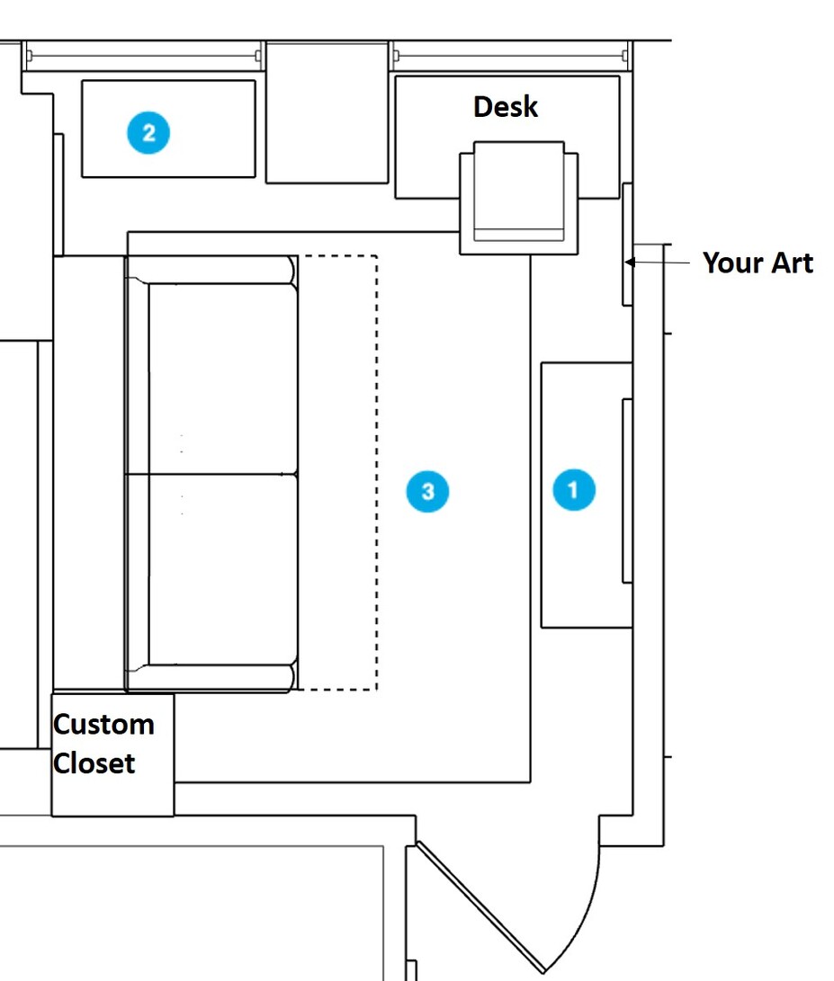 Online Designer Bedroom Floorplan