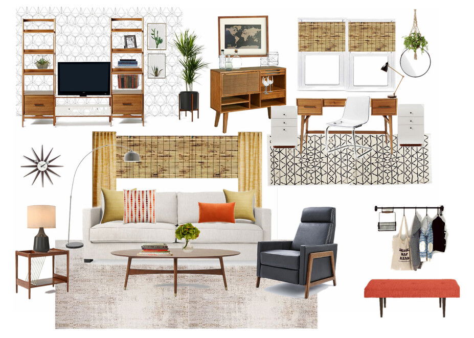 Online Designer Living Room Moodboard
