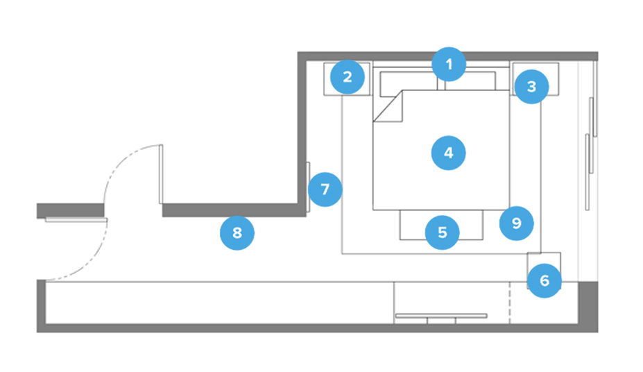 Online Designer Bedroom Floorplan