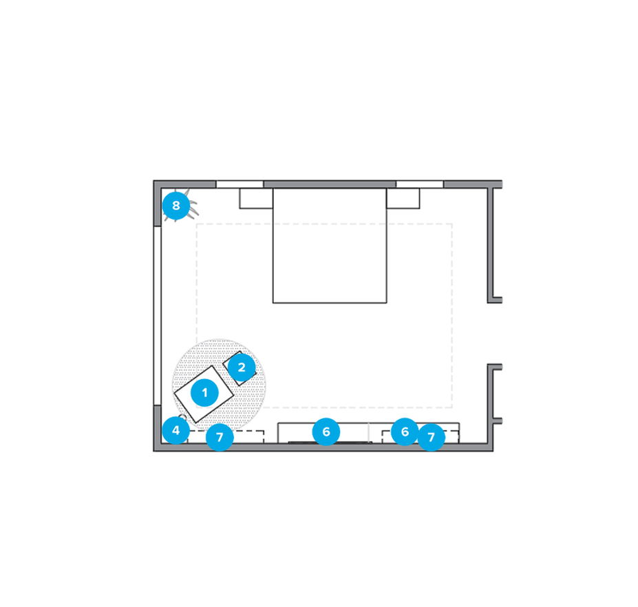 Online Designer Bedroom Floorplan