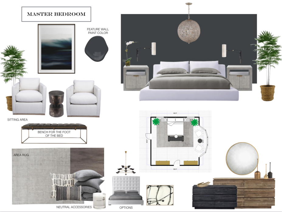 Online Designer Bedroom Moodboard