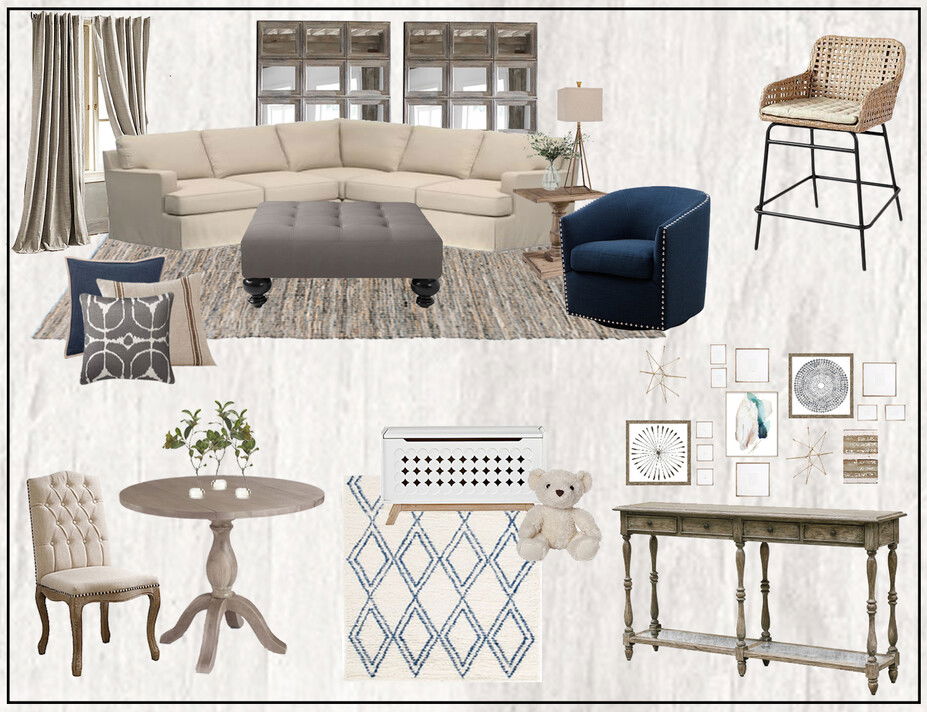 Online Designer Combined Living/Dining Interior Design Ideas