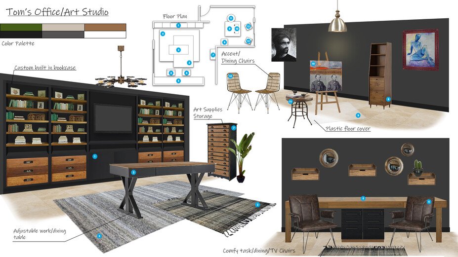 Online Designer Combined Living/Dining Interior Design Ideas