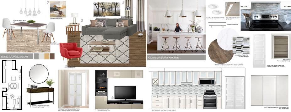 Online Designer Combined Living/Dining Interior Design Ideas