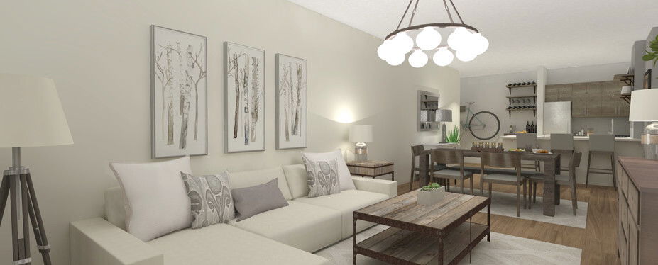 Online Designer Combined Living/Dining 3D Model 3