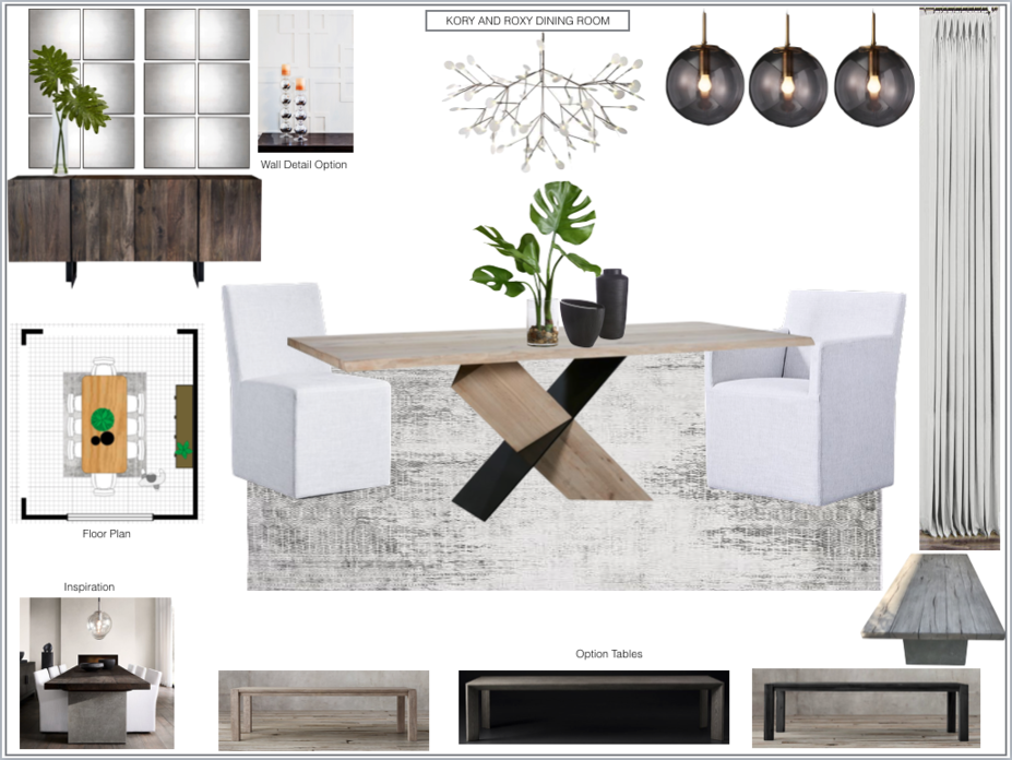Online Designer Dining Room Moodboard