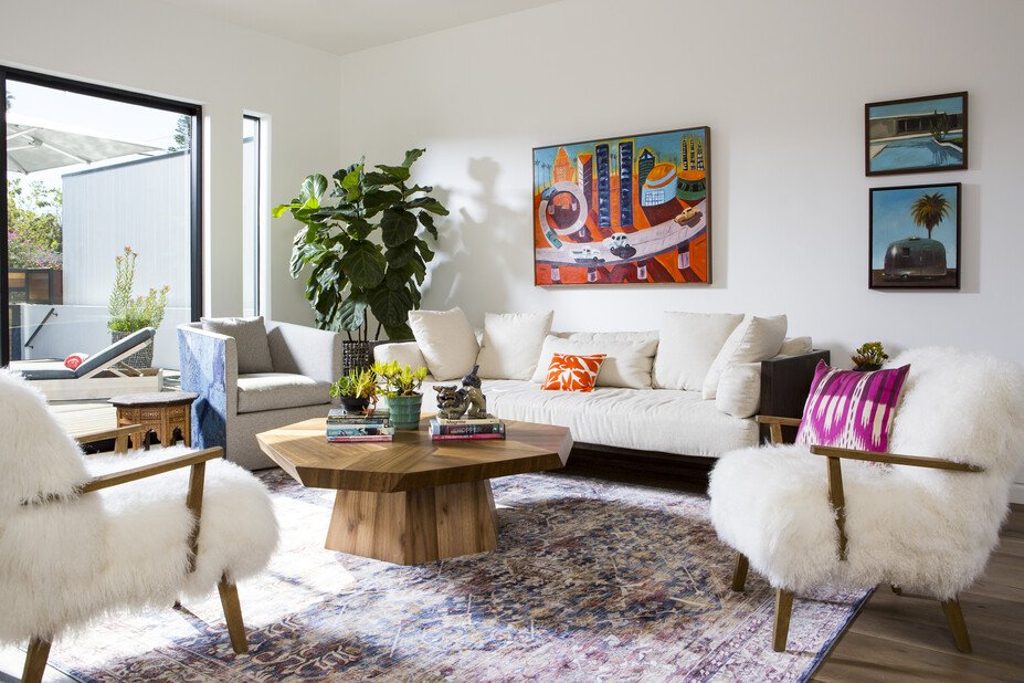 Contemporary living room virtual interior design