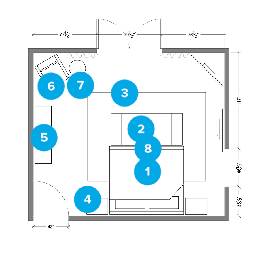 Online Designer Bedroom Floorplan