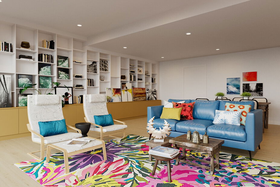 Colorful Contemporary Living Room