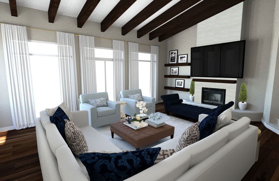 Online Designer Combined Living/Dining 3D Model